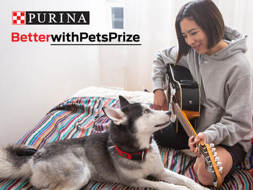 Premio Better with Pets mujer sentada con un perro