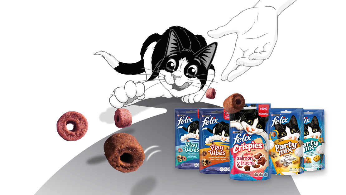 Productos Snacks para gatos Felix Crunchy & Soft
