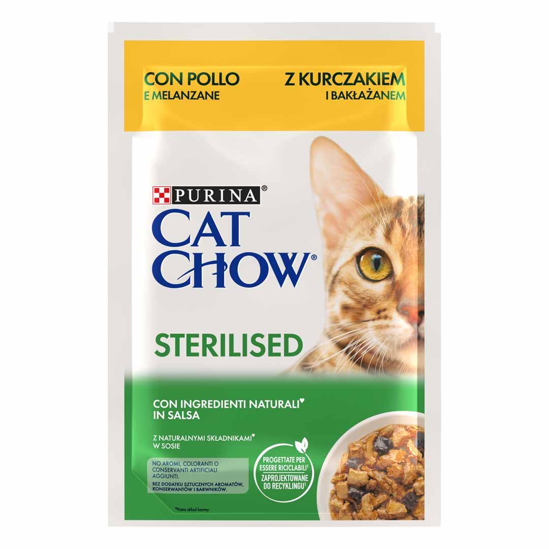 PURINA® CAT CHOW®​ Comida húmeda gatos esterilizados pollo