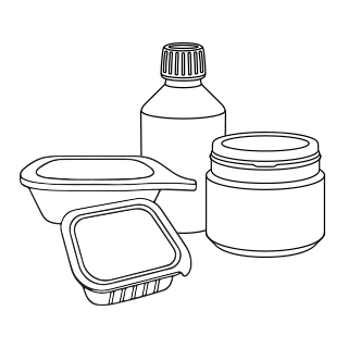 BOTTLES, POTS AND TUBS