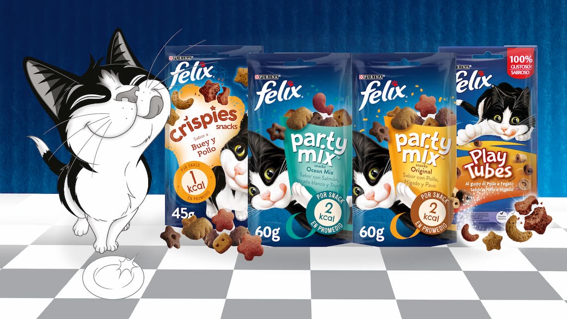 Productos Snacks para gatos Felix Crunchy & Soft