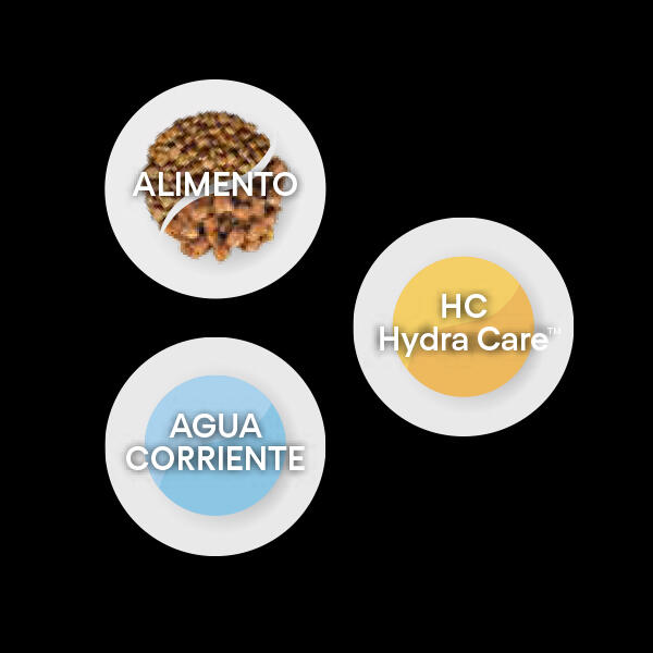Alimento + HC HydraCare + Agua Corriente
