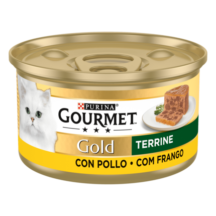 PURINA® GOURMET® GOLD Terrine con Pollo Vista Frontal