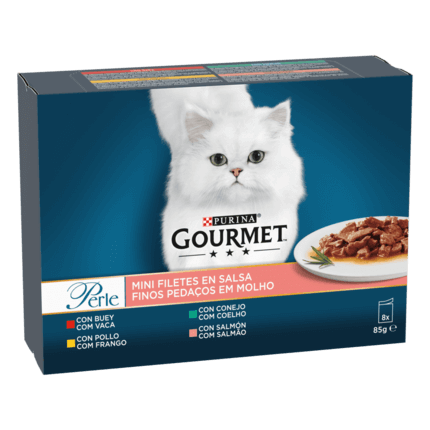 PURINA® GOURMET® PERLE Finas Láminas en Salsa Vista Frontal