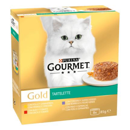 PURINA® GOURMET® GOLD Tartelette con Carnes y Verduras Pack Surtido Vista Frontal