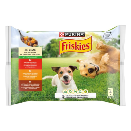PURINA® FRISKIES® Adulto con Pollo y Guisantes en Gelatina