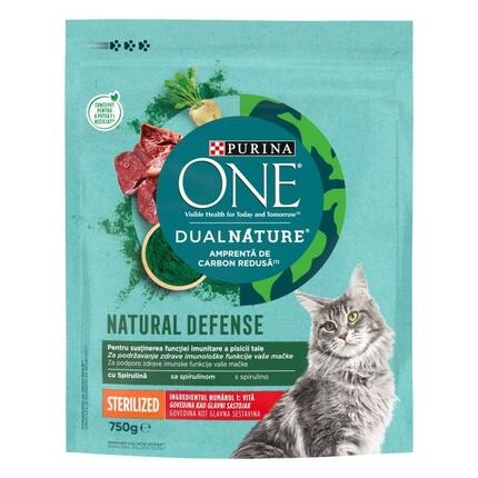 PURINA® ONE® DualNature® NATURAL DEFENSE Esterilizado con Spirulina, Buey - ingrediente N°1