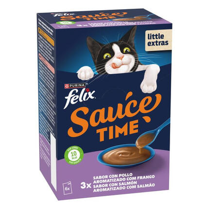 PURINA® FELIX® Soup Sauce Time sabor con Pollo y Salmón