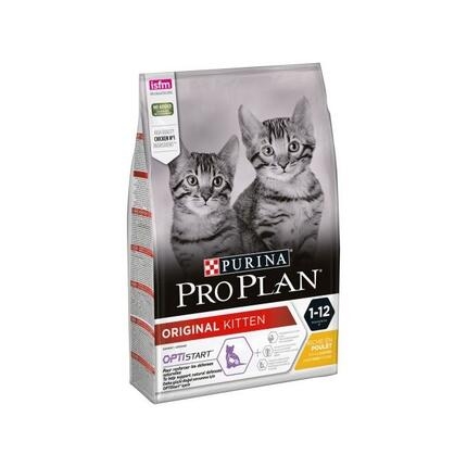 Saco Purina Pro Plan Original Kitten rico en pollo para gatitos de 1 a 12 meses.