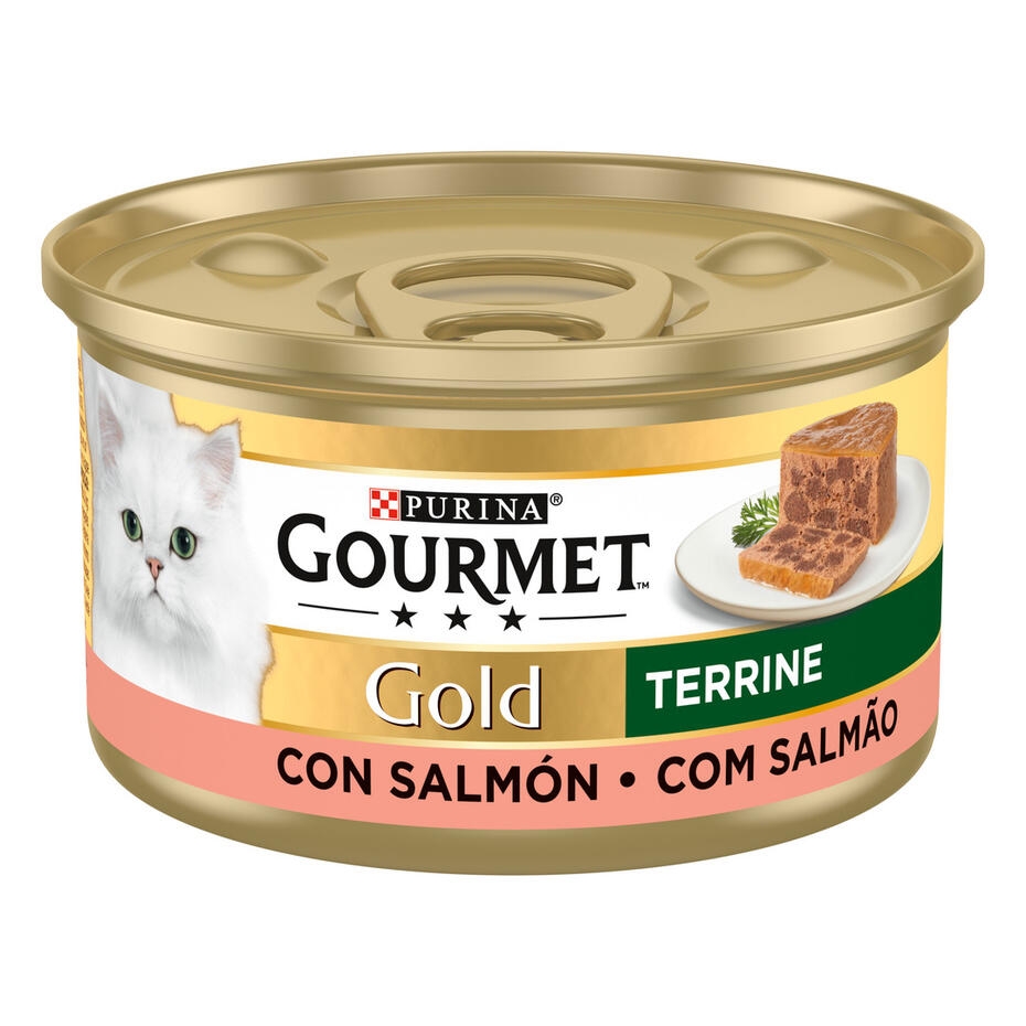 PURINA® GOURMET® GOLD Terrine con Salmón Vista Frontal