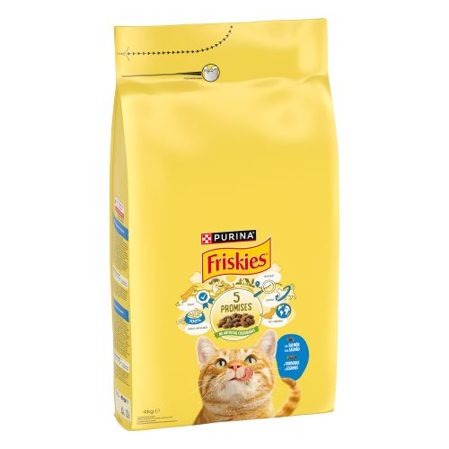 frontal de PURINA® FRISKIES® Adulto gato con Salmón y Verduras