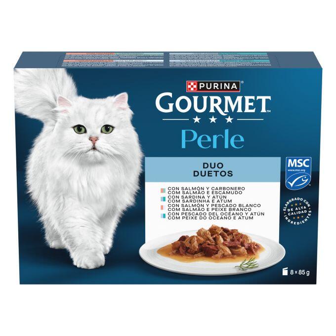 PURINA® GOURMET® Perle Finas Láminas DUO con Pescados - 1