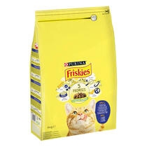 PURINA®  FRISKIES®  Adulto Gato con Bacalao y Verduras Vista Frontal