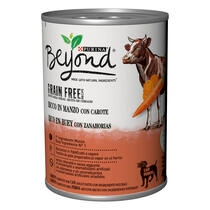 BEYOND® Grain Free Trocitos de Paté Rico en Buey con Zanahoria Vista Frontal