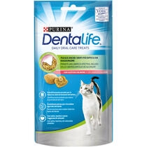 PURINA® DENTALIFE® snacks de salmón para gatos Vista Frontal