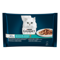 PURINA® GOURMET® PERLE Delicias del Océano Vista Frontal