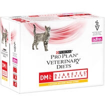 PURINA® PRO PLAN® VETERINARY DIETS Feline DM Diabetes Management Sobres Pollo Vista Frontal