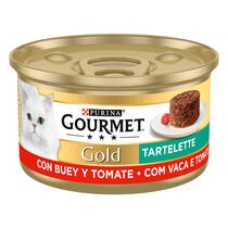 PURINA® GOURMET® GOLD Tartelette con Buey y Tomate Vista Frontal
