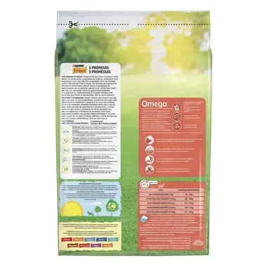 PURINA® FRISKIES® Omega Buey y Pescado Vista Trasera