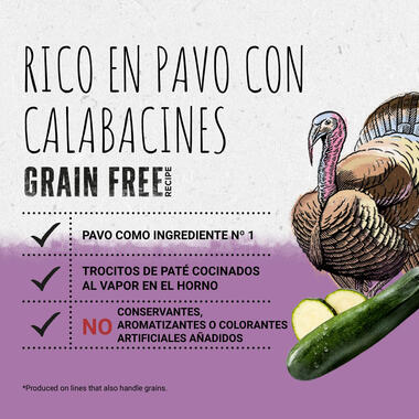 BEYOND® Grain Free Trocitos de Paté Rico en Pavo con Calabacín Beneficios