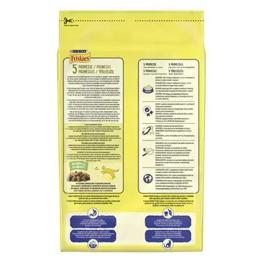 PURINA® FRISKIES® Adulto Gato con Bacalao y Verduras Vista Trasera