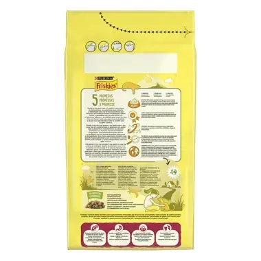 PURINA® FRISKIES® Hairball Gato Vista Trasera