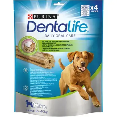 PURINA® DENTALIFE® snacks para perros grandes Vista Frontal