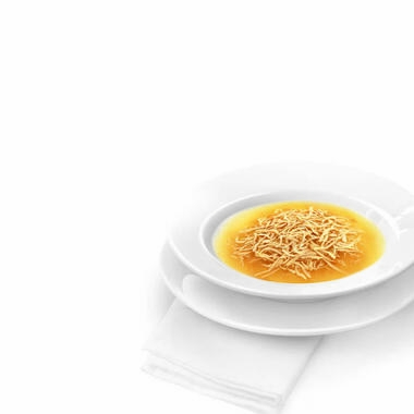 PURINA® GOURMET® Nature's Creations Soup con pollo natural y guarnición de verduras Textura