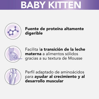 PURINA® PRO PLAN® Gato Lata Mousse Baby Kitten Rico en Pollo Beneficios