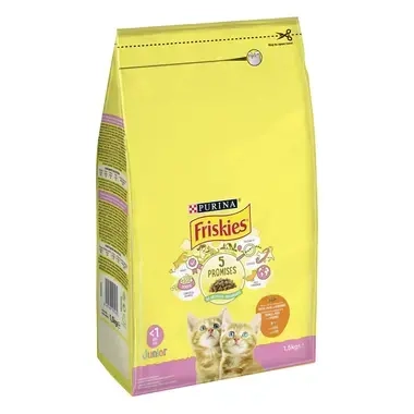PURINA® FRISKIES® Junior Gato hasta 1 Año Vista Lateral
