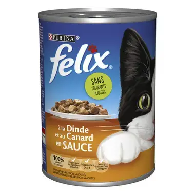 FELIX® Estándar Lata con Pollo y Pato en Gelatina Vista Frontal