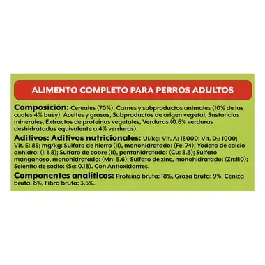 PURINA® FRISKIES® Adulto Carnes Ración diaria y modo de empleo