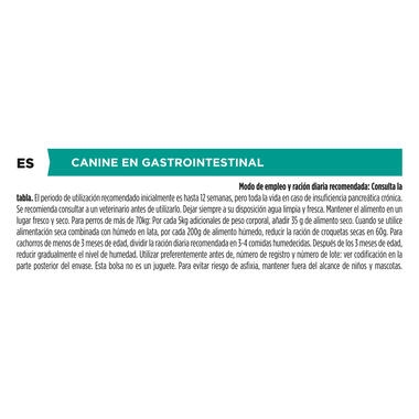 PURINA® PRO PLAN® VETERINARY DIETS Canine EN Gastrointestinal Ración diaria y modo de empleo