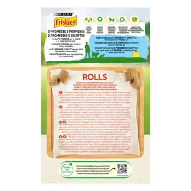 PURINA® FRISKIES® Rolls Vista Trasera