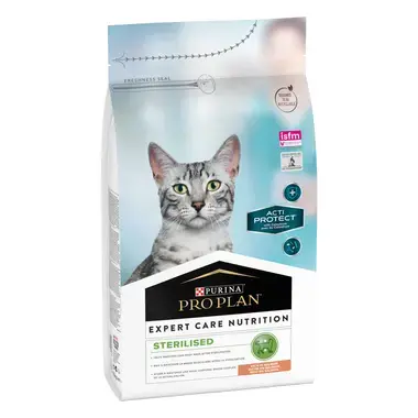 PURINA® PRO PLAN EXPERT CARE NUTRITION Gato Esterilizado Salmón Vista Lateral