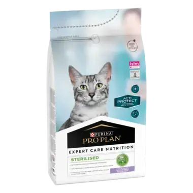 PURINA® PRO PLAN EXPERT CARE NUTRITION Gato Esterilizado Pavo Vista Lateral