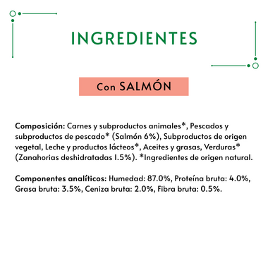 ingredientes salmón gourmet puré snacks