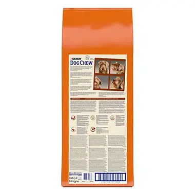 Dog Chow senior trasera