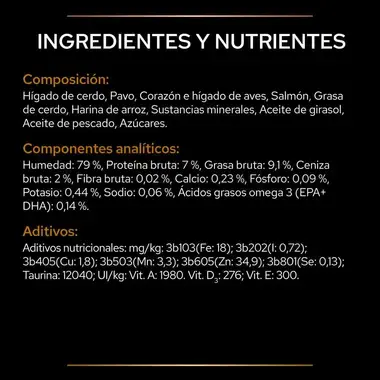 PURINA® PRO PLAN® VETERINARY DIETS Feline NF Renal Function Mousse Ingredientes