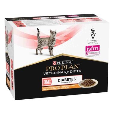 PURINA® PRO PLAN® VETERINARY DIETS Feline DM Diabetes Management Sobres Pollo Multipack