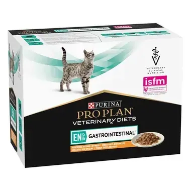 PURINA® PRO PLAN® VETERINARY DIETS Feline EN Gastrointestinal Sobres Vista Frontal