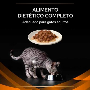 PURINA® PRO PLAN® VETERINARY DIETS Feline OM Obesity Management Sobres Pollo Textura