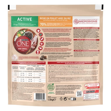 Purina ONE Mini Active Pollo y Arroz Back Pack