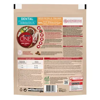 Purina ONE Mini Dental Pollo y Arroz Back Pack
