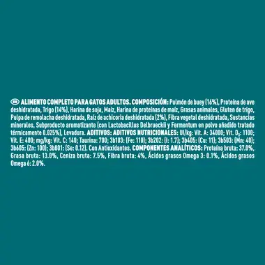 PURINA ONE® Esterilizado Rico en buey y trigo Composición