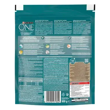 PURINA ONE® Adulto Rico en pollo y cereales integrales Trasera