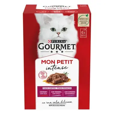 PURINA® GOURMET® MON PETIT Selección de Carnes (BUEY, TERNERA Y CORDERO)