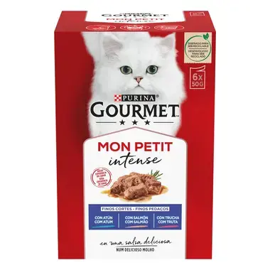 PURINA® GOURMET® MON PETIT Selección de Pescados (ATÚN, SALMÓN Y TRUCHA)