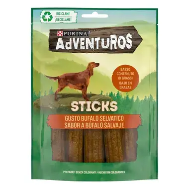 PURINA® AdVENTuROS Sticks Aroma a Búfalo Vista Frontal