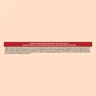 Purina® ONE® MINI Grain Free Adult Pollo composicion